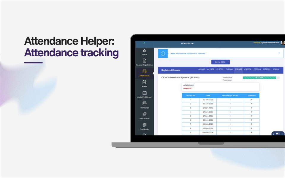 ProFlex attendance helper screenshot